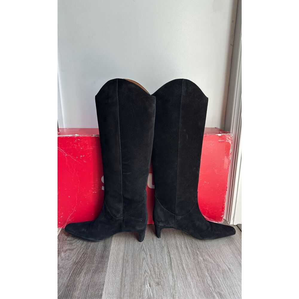 STAUD WESTERN WALLY BOOT BLACK SUEDE EU38/US8 $495 - Picture 8 of 12